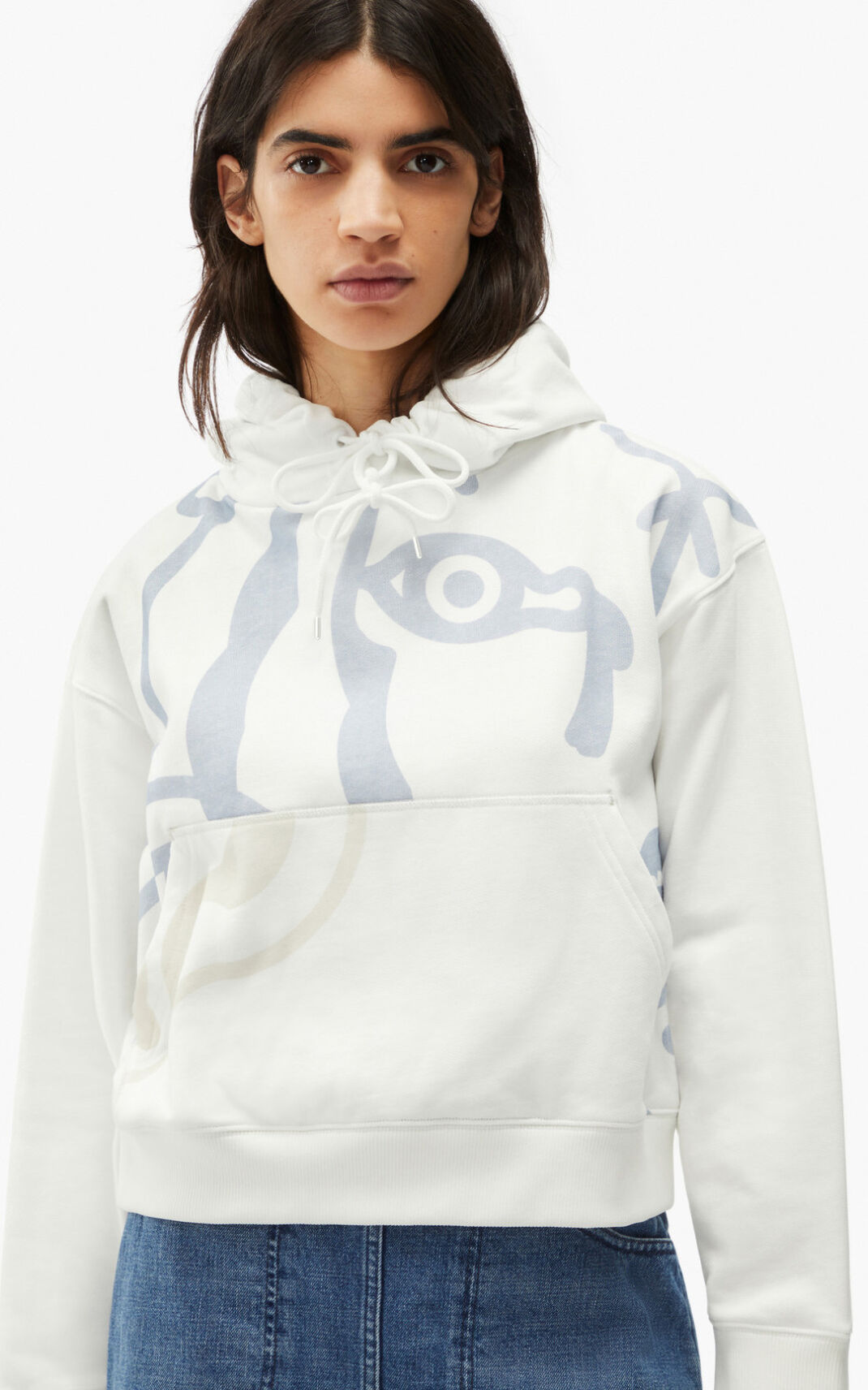 Sweat A Capuche Kenzo Femme K Tiger Blanche QHRTE-9345